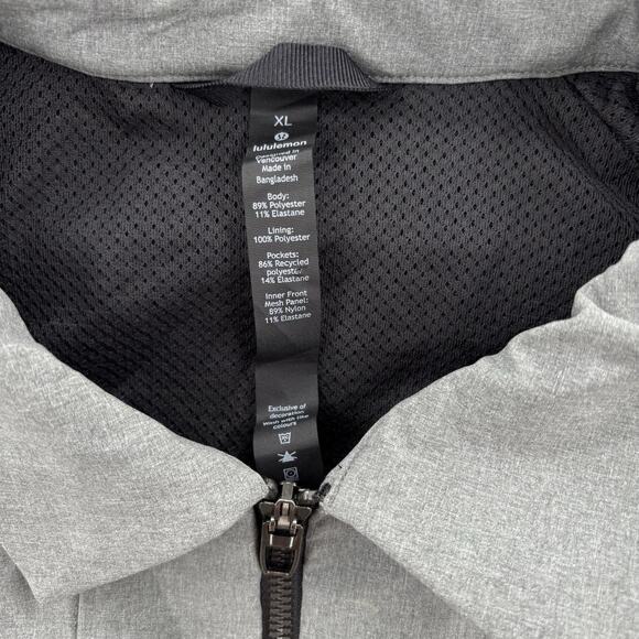 Lululemon Men’s Interurban Warmth Jacket Heather Gray Size XL EUC - Picture 5 of 5